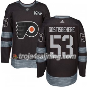 Philadelphia Flyers tröja Shayne Gostisbehere 53 1917-2017 100th Anniversary Adidas Svart Authentic - NHL Tröjor Herr